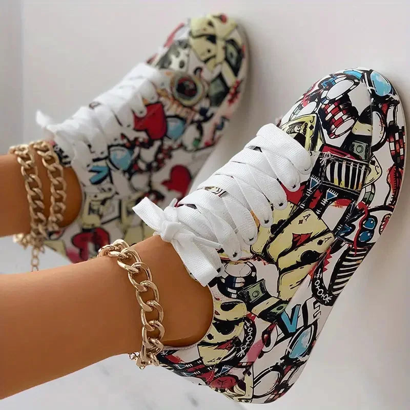 KL | Zapatillas altas con estampado de graffiti